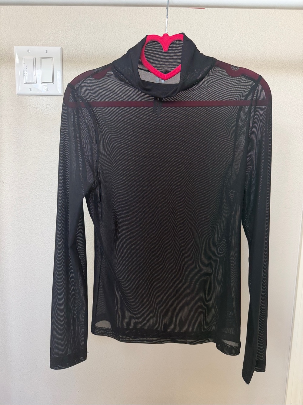 Anthropologie Black Sheer Mesh Top